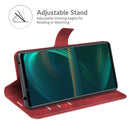 For Sony Xperia 5 III Retro Calf Pattern Buckle Horizontal Flip Leather Case with Holder & Card Slots & Wallet(Red)