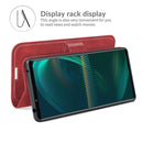 For Sony Xperia 5 III Retro Calf Pattern Buckle Horizontal Flip Leather Case with Holder & Card Slots & Wallet(Red)