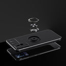 For vivo V21 Metal Ring Holder 360 Degree Rotating TPU Case(Black+Black)