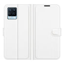 For OPPO Realme 8 / 8 Pro 4G Litchi Texture Horizontal Flip Protective Case with Holder & Card Slots & Wallet(White)