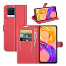 For OPPO Realme 8 / 8 Pro 4G Litchi Texture Horizontal Flip Protective Case with Holder & Card Slots & Wallet(Red)