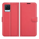 For OPPO Realme 8 / 8 Pro 4G Litchi Texture Horizontal Flip Protective Case with Holder & Card Slots & Wallet(Red)