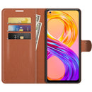 For OPPO Realme 8 / 8 Pro 4G Litchi Texture Horizontal Flip Protective Case with Holder & Card Slots & Wallet(Brown)