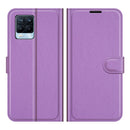 For OPPO Realme 8 / 8 Pro 4G Litchi Texture Horizontal Flip Protective Case with Holder & Card Slots & Wallet(Purple)
