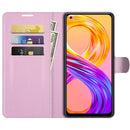 For OPPO Realme 8 / 8 Pro 4G Litchi Texture Horizontal Flip Protective Case with Holder & Card Slots & Wallet(Pink)