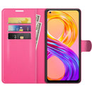 For OPPO Realme 8 / 8 Pro 4G Litchi Texture Horizontal Flip Protective Case with Holder & Card Slots & Wallet(Rose Red)