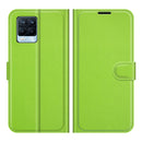 For OPPO Realme 8 / 8 Pro 4G Litchi Texture Horizontal Flip Protective Case with Holder & Card Slots & Wallet(Green)