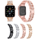 Three Stainless Steel Straps with Rhinestones For Series 7 41mm / 6 & SE & 5 & 4 40mm / 3 & 2 & 1 38mm(Black)