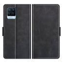 For OPPO Realme 8 / Realme 8 Pro Dual-side Magnetic Buckle Horizontal Flip Leather Case with Holder & Card Slots & Wallet(Black)
