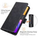 For OPPO Realme 8 / Realme 8 Pro Dual-side Magnetic Buckle Horizontal Flip Leather Case with Holder & Card Slots & Wallet(Black)