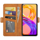 For OPPO Realme 8 / Realme 8 Pro Dual-side Magnetic Buckle Horizontal Flip Leather Case with Holder & Card Slots & Wallet(Yellow)