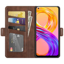 For OPPO Realme 8 / Realme 8 Pro Dual-side Magnetic Buckle Horizontal Flip Leather Case with Holder & Card Slots & Wallet(Brown)
