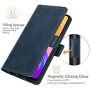 For OPPO Realme 8 / Realme 8 Pro Dual-side Magnetic Buckle Horizontal Flip Leather Case with Holder & Card Slots & Wallet(Dark Blue)