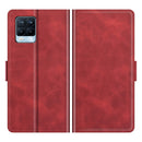 For OPPO Realme 8 / Realme 8 Pro Dual-side Magnetic Buckle Horizontal Flip Leather Case with Holder & Card Slots & Wallet(Red)