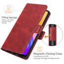 For OPPO Realme 8 / Realme 8 Pro Dual-side Magnetic Buckle Horizontal Flip Leather Case with Holder & Card Slots & Wallet(Red)