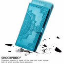 For Sony Xperia 5 III Mandala Flower Embossed Horizontal Flip Leather Case with Bracket / Card Slot / Wallet / Lanyard(Blue)