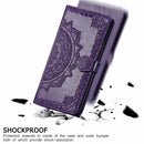 For Sony Xperia 5 III Mandala Flower Embossed Horizontal Flip Leather Case with Bracket / Card Slot / Wallet / Lanyard(Purple)