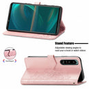 For Sony Xperia 5 III Mandala Flower Embossed Horizontal Flip Leather Case with Bracket / Card Slot / Wallet / Lanyard(Rose Gold)