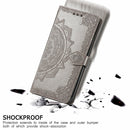 For Sony Xperia 5 III Mandala Flower Embossed Horizontal Flip Leather Case with Bracket / Card Slot / Wallet / Lanyard(Gray)