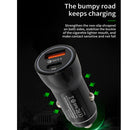 P21 PD 20W USB-C / Type-C + QC3.0 18W USB Fast Car Charger with USB to 8 Pin Data Cable Set(Black)