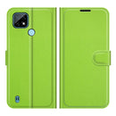 For OPPO Realme C21 Litchi Texture Horizontal Flip Protective Case with Holder & Card Slots & Wallet(Green)