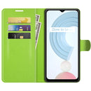 For OPPO Realme C21 Litchi Texture Horizontal Flip Protective Case with Holder & Card Slots & Wallet(Green)