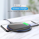 WX-70 15W Ultra-thin Wireless Charger Mirror Wireless Charger for Mobile Phone(Black)