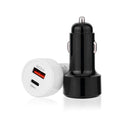 TE-P31 PD 20W USB-C / Type-C + QC3.0 18W USB Fast Car Charger(White)