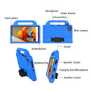 For Lenovo Tab M8 8.0 TB-8505F Diamond Series EVA Anti-Fall Shockproof Sleeve Protective Shell Case with Holder & Strap(Blue)
