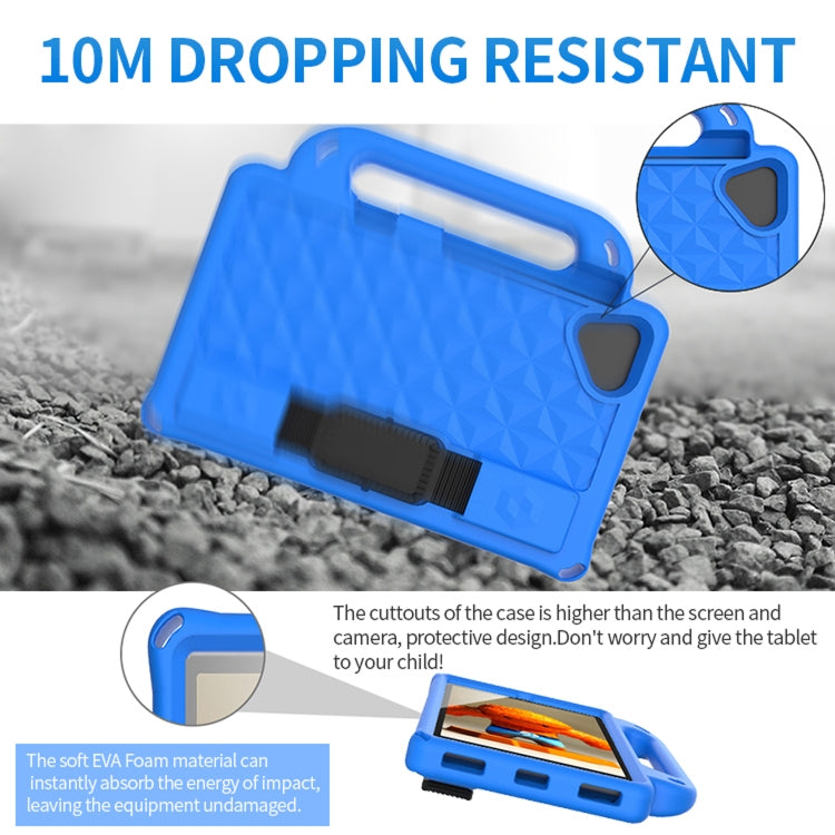 For Lenovo Tab M8 8.0 TB-8505F Diamond Series EVA Anti-Fall Shockproof Sleeve Protective Shell Case with Holder & Strap(Blue)