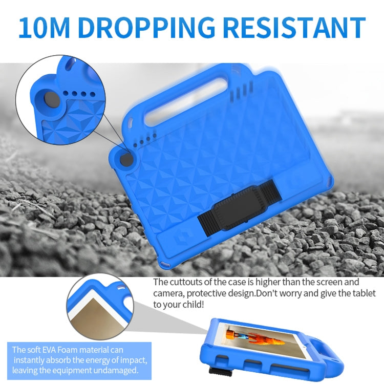 For Amazon Kindle Fire HD8 2020 Diamond Series EVA Anti-Fall Shockproof Sleeve Protective Shell Case with Holder & Strap(Blue)
