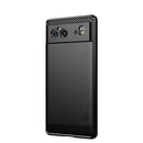 For Google Pixel 6 MOFI Gentleness Series Brushed Texture Carbon Fiber Soft TPU Case(Black)