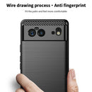 For Google Pixel 6 MOFI Gentleness Series Brushed Texture Carbon Fiber Soft TPU Case(Black)