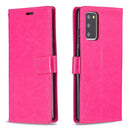 For Samsung Galaxy S21 FE Crazy Horse Texture Horizontal Flip Leather Case with Holder & Card Slots & Wallet & Photo Frame(Pink)
