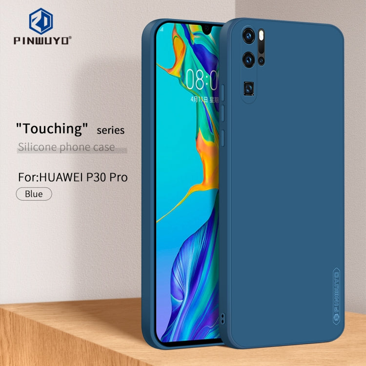 For Huawei P30 Pro PINWUYO Sense Series Liquid Silicone TPU Mobile Phone Case(Blue)