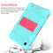 For Samsung Galaxy Tab A7 Lite T220 / T225 Two-Color Robot Shockproof Silicone + PC Protective Case with Holder(Teal+Hot Pink)