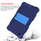 For Samsung Galaxy Tab A7 Lite T220 / T225 Two-Color Robot Shockproof Silicone + PC Protective Case with Holder(Navy Blue+Blue)