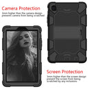 For Samsung Galaxy Tab A7 Lite T220 / T225 Two-Color Robot Shockproof Silicone + PC Protective Case with Holder(Black)