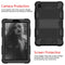 For Samsung Galaxy Tab A7 Lite T220 / T225 Two-Color Robot Shockproof Silicone + PC Protective Case with Holder(Black)