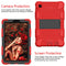 For Samsung Galaxy Tab A7 Lite T220 / T225 Two-Color Robot Shockproof Silicone + PC Protective Case with Holder(Red+Black)