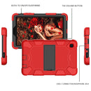 For Samsung Galaxy Tab A7 Lite T220 / T225 Two-Color Robot Shockproof Silicone + PC Protective Case with Holder(Red+Black)