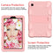 For Samsung Galaxy Tab A7 Lite T220 / T225 Two-Color Robot Shockproof Silicone + PC Protective Case with Holder(Rose Gold)