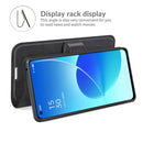 For OPPO Reno6 5G Retro Calf Pattern Buckle Horizontal Flip Leather Case with Holder & Card Slots & Wallet(Black)