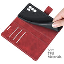 For OPPO Reno6 5G Retro Calf Pattern Buckle Horizontal Flip Leather Case with Holder & Card Slots & Wallet(Red)
