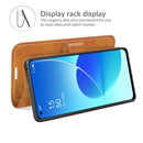 For OPPO Reno6 5G Retro Calf Pattern Buckle Horizontal Flip Leather Case with Holder & Card Slots & Wallet(Yellow)