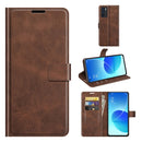 For OPPO Reno6 5G Retro Calf Pattern Buckle Horizontal Flip Leather Case with Holder & Card Slots & Wallet(Dark Brown)