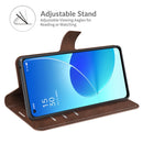 For OPPO Reno6 5G Retro Calf Pattern Buckle Horizontal Flip Leather Case with Holder & Card Slots & Wallet(Dark Brown)