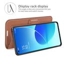 For OPPO Reno6 5G Retro Calf Pattern Buckle Horizontal Flip Leather Case with Holder & Card Slots & Wallet(Light Brown)