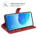 For OPPO Reno6 Pro 5G Retro Calf Pattern Buckle Horizontal Flip Leather Case with Holder & Card Slots & Wallet(Red)