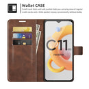 For OPPO Realme C11 2021 Retro Calf Pattern Buckle Horizontal Flip Leather Case with Holder & Card Slots & Wallet(Dark Brown)